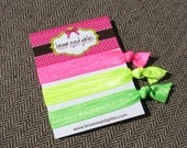 Elastic Hair Ties - Neon Highlighters