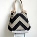 Stone Black/Denton chevron tote bag