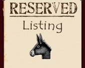 Reserved Listing for Karen