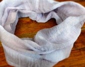 Summer Storm Mini Snood Infinity Scarf - Girls Lightweight Cotton Circle Cowl - Womens Organic Fashion Accessory - Purple - Lilac