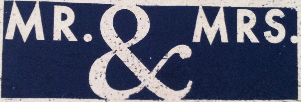 Mr. & Mrs. Rustic Wooden Sign - 5x15