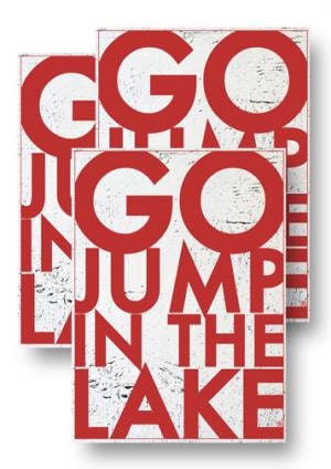 Go Jump in the Lake Bold "Fun Size" 6.5 x 9