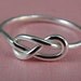 16 ga. Infinity Ring / Sterling Infinity Ring / Tie The Knot Ring / Mother Daughter Ring / Sailor's Knot Ring
