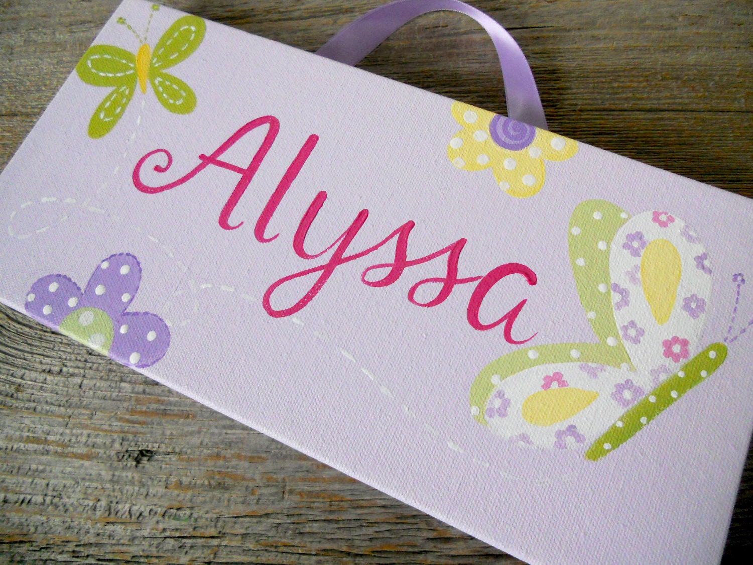 alyssa 6x12 hand painted door sign