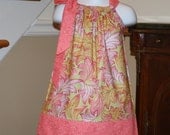 anthacus Pillowcase dress Easter dresses toddler girls pink, peach, green by blake and bailey