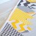 Bunting Photo Prop Fabric Flags  - Gray and Yellow Chevron - Ready to Ship