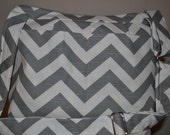 Petite Size, Fun and Girly Camera Bag DSLR / Purse with  removable insert  /  Camera Purse for Women  in Grey Chevron Stripe / by Darby Mack