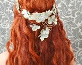 floral wreath, flower crown, mermaid circlet, bridal accessory - la petite sirene