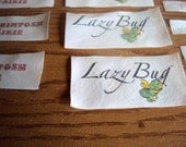 Custom sew in clothing labels,  printed fabric labels personalized with name or logo, 100% organic cotton