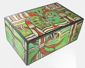 Secret Message Handpainted Wooden Box - Maori Tribal Inspired Designs