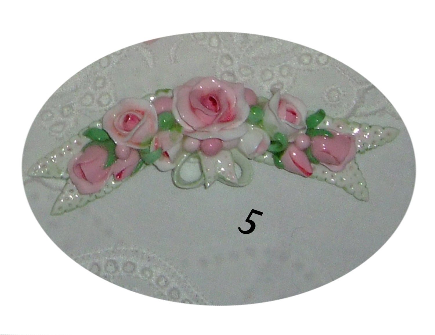 shabby chic handmade cabochon for jewelry scrapbooking crafts cottage home decor Large Pink Rose