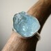 Big Rough Aquamarine Ring Sterling Silver - Ready to ship