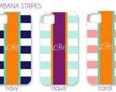 Monogrammed Cabana Stripes iPhone Cover