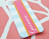 Monogrammed Cabana Stripes iPhone Cover