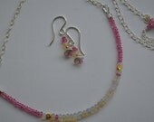 Beaded Sterling Necklace with Mahenge Spinel and Welo Opals, Earrings are Free