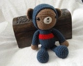 Cute Amigurumi Bear in PJ's, Made to Order.... Free Shipping