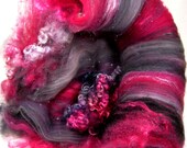 Black Magic Woman Wild Card Bling Batt for Spinning and Felting