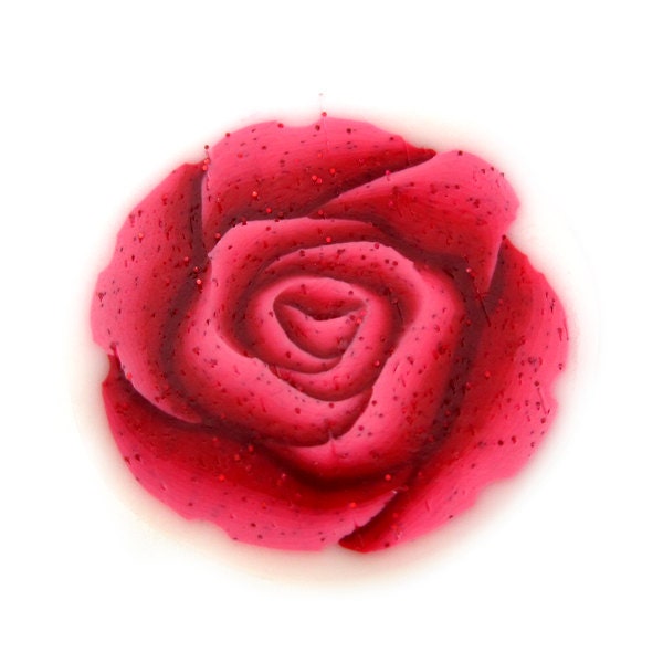 Polymer Clay Cane Millefiori Red Glitter Rose Cane
