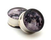 Moon Picture Plugs gauges - 1 1/8, 1 1/4, 1 3/8, 1 1/2 inch