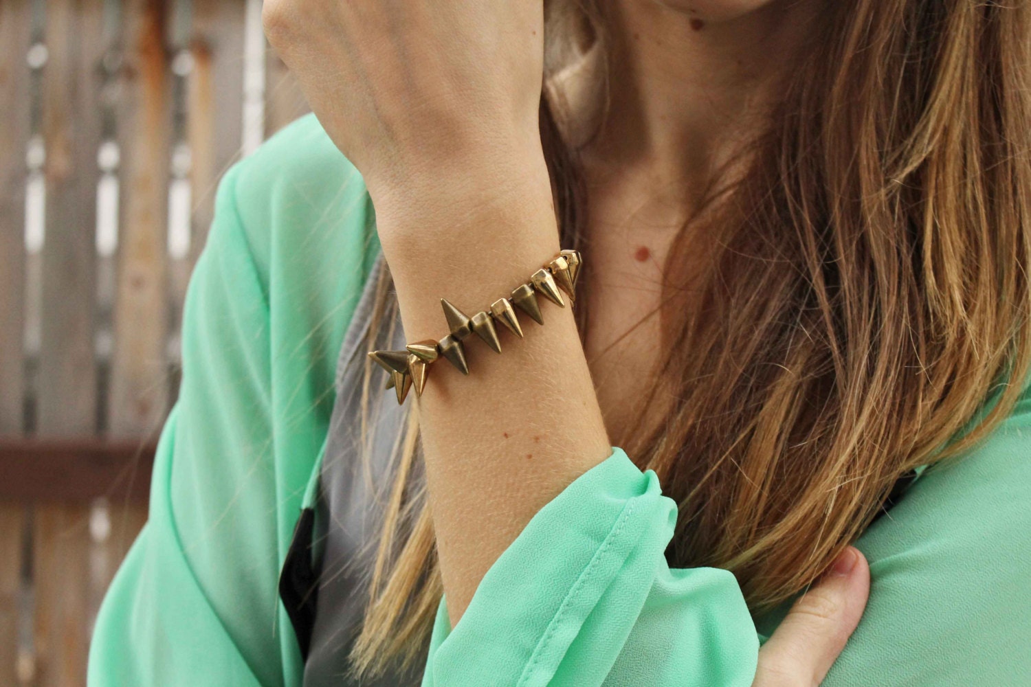 Gold Spike Bracelet