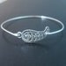 Silver Paisley Bangle Bracelet, Silver Paidley Bracelet, Silver Paisley Jewelry, Silver Stackable Bangle Bracelet, Silver Stackable Bracelet