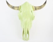 green cow skull SALE PRICE