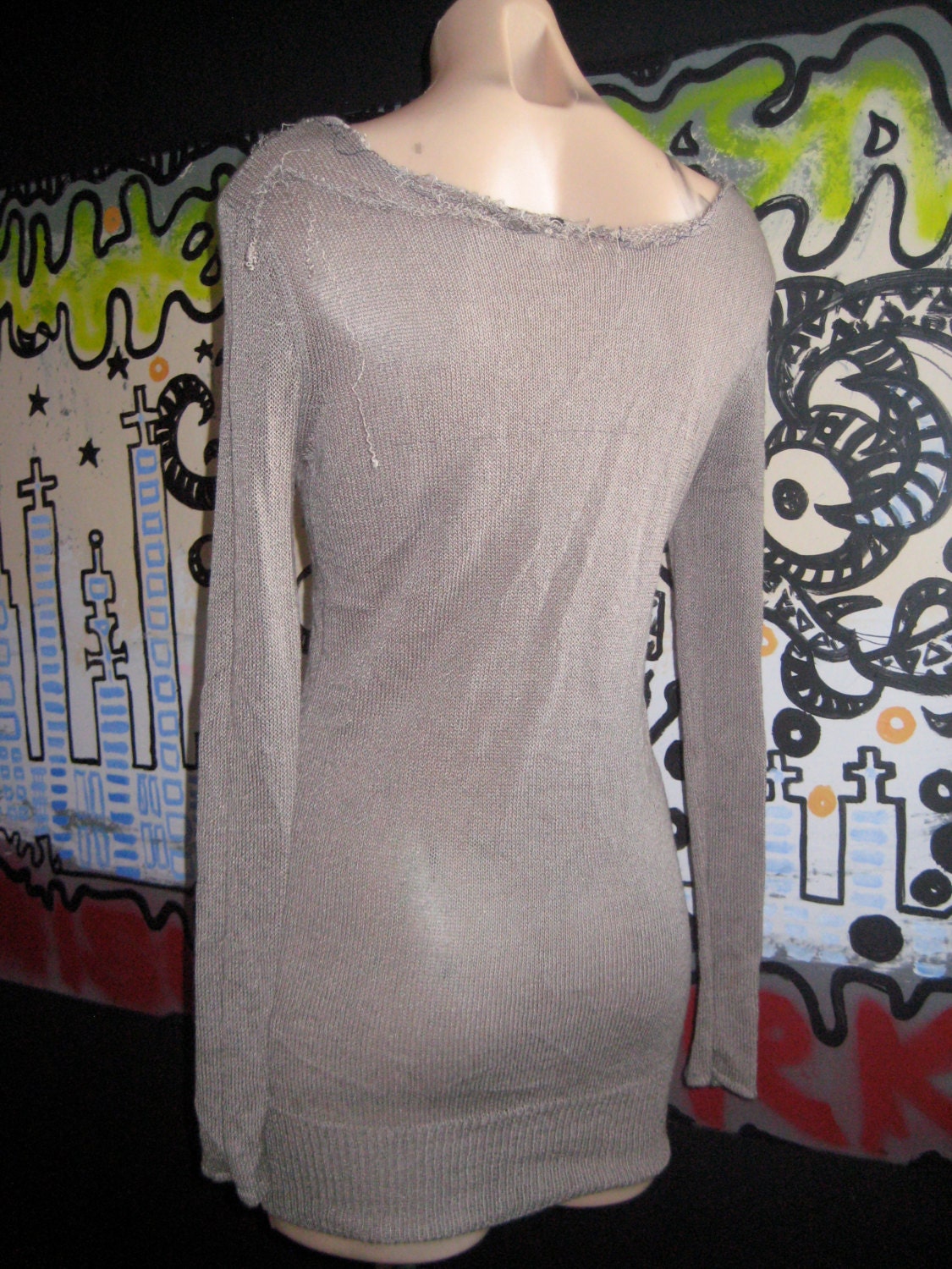 silver slate slouchy knit