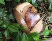 Bangle Bracelet Wood - Eco-friendly Dogwood Wood Wooden Bangle Bracelet (Size M) - Natural Wood Jewelry Gift
