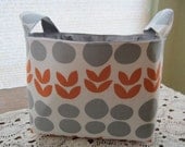 Reversible Organizer Bella Pineapple Orange  Bin Basket Ready to Ship