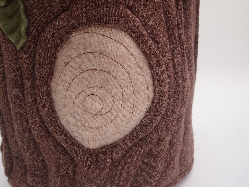 Floor bag, Large storage bag, waldorf toy, all natural toy, tree stump bag