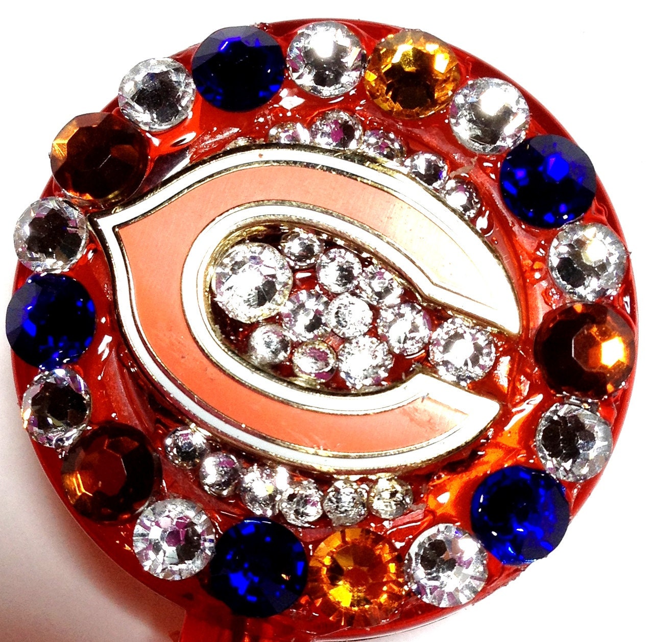 Chicago Bears Swarovski Crystal Embellished ID Badge Reel
