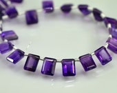 Amethyst Briolettes AAA Octagon Shaped Briolette Gemstone Beads 7-8mm
