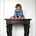 Traditional Indoor Outdoor Solid Wood Side Table