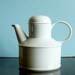 MId Century Modern Tea Pot White Ceramic Made in England