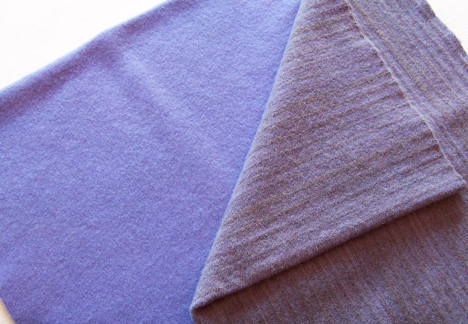 Fat Quarter Yd. Hand Dyed Felted Wool , Lavender Blue - Rug Hooking, Applique, Sewing Projects / Q369