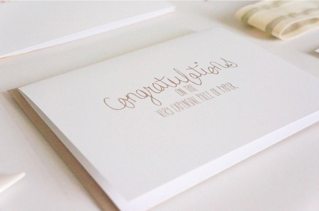 Funny Graduation Card, An Expensive Piece of Paper