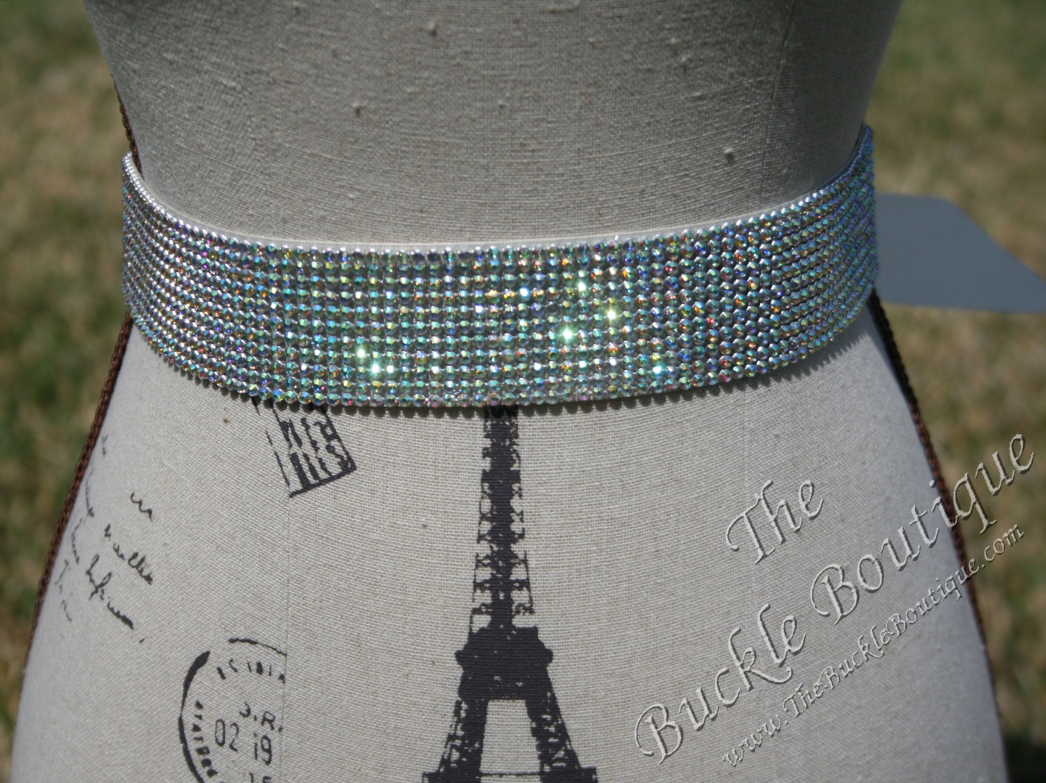 Rhinestone Bridal Belt Sash in Crystal AB Stones - Ready to Ship from Houston Texas - Free Shipping