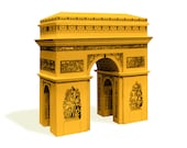 Arc de Triomphe Paper Model (ASSEMBLED)