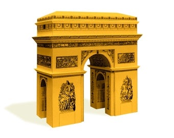 Arc de Triomphe Paper Model (ASSEMBLED)
