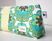 NEW - Personalized Cosmetic Makeup Bag - Contempo Blooms- Made to Order