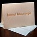 Merci Beaucoup letterpress card - set of six