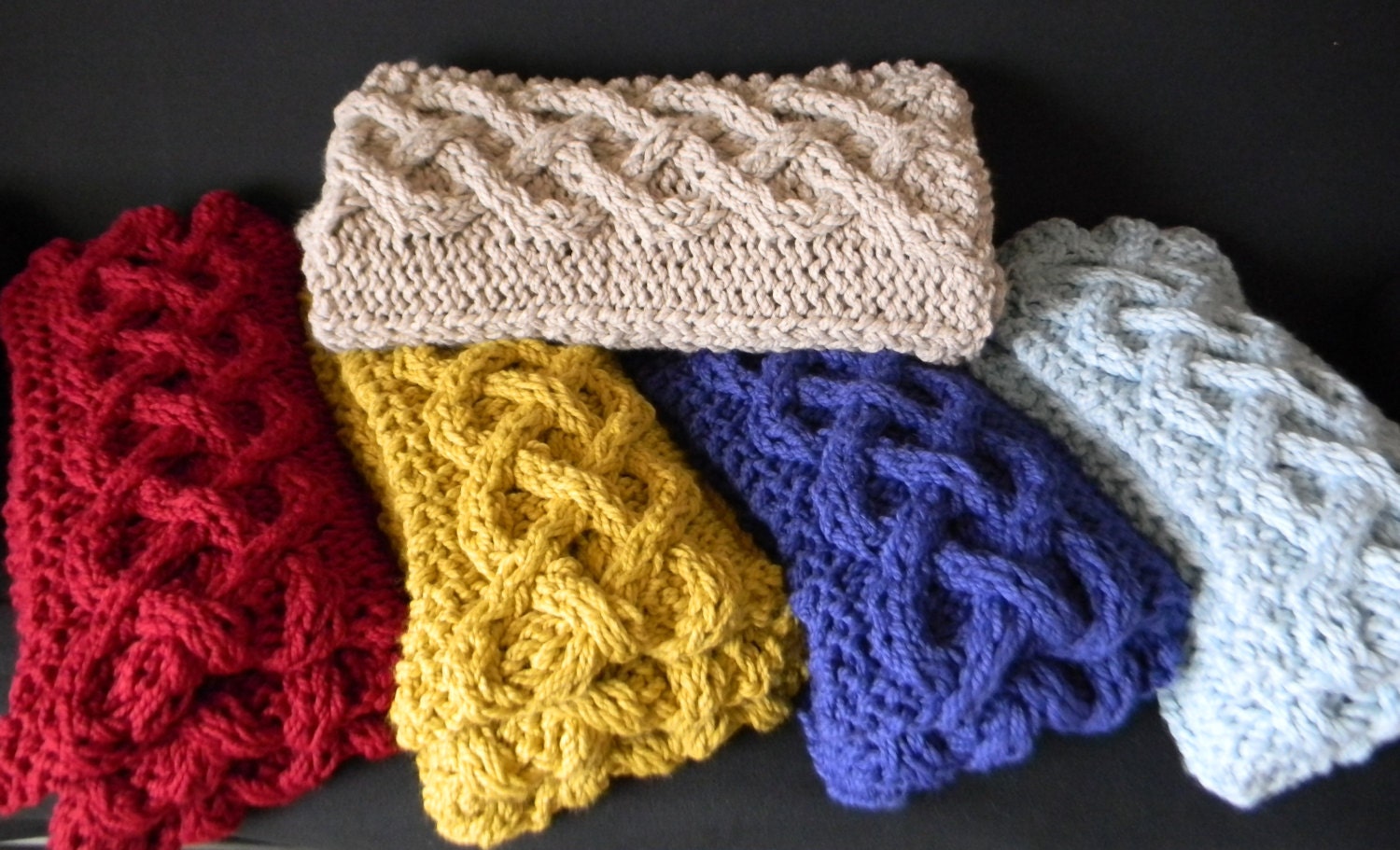 Wool Big Chunky Cable Knit Blanket - Citron - Ready to Ship