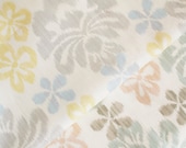 La Sarasa -  lemon and baby blue - fabric scrap