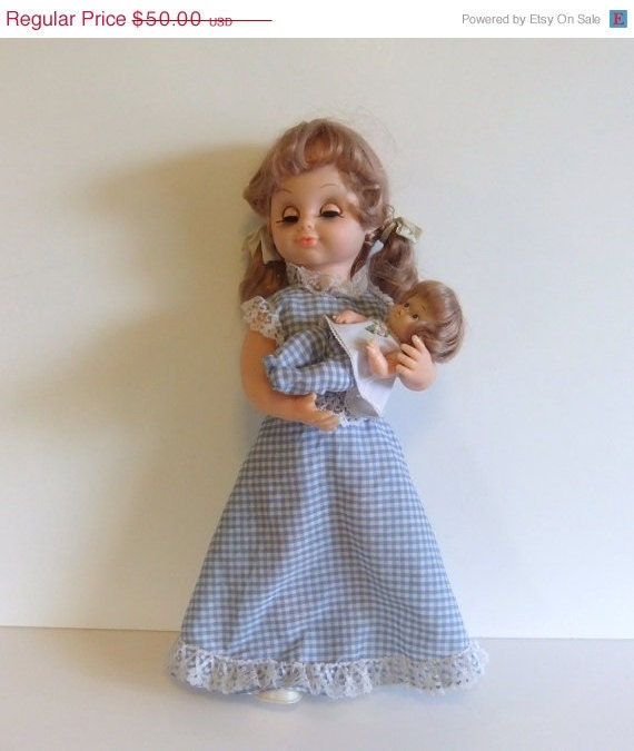 On Sale Vintage Doll with Baby Musical