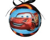 CARS Lightning McQueen and Luigi - Quilted Kimekomi Christmas Holiday Ornament Child Safe