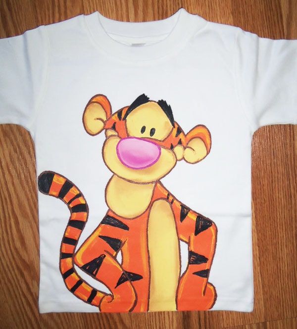 Disney BOY Tigger shirt Hand painted Custom Boutique size 12 18 24 2 3 4 5 6 7 8 9 10 ETSYKIDS