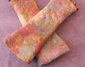 Arm Warmers Fingerless Gloves Pure Merino Wool Hand Felted Woolly Winter Warmers for Arms and Hands