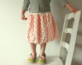 easter skirt.. lace neon orange bubble skirt yoga waist made to order 12m 1 2 3 4 5 gray red coral