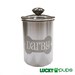 10.5 in - Personalized Dog Treat Jar with Name in Bone