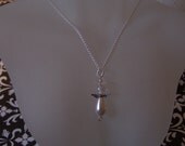 Custom Birthstone Angel pendant on a chain Necklace.